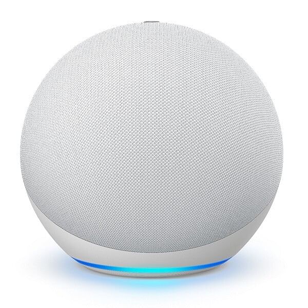 مكبر الصوت الذكي Echo 4 مع Alexa Glacier White