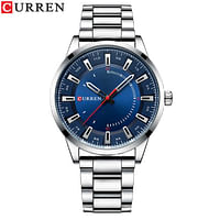 CURREN Watches Men Wrist Luxury 8406 Simple Style Quartz Steel Band Clock Male Watch