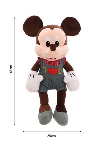 45cm Stuffed Mouse Character Plush Toy Soft Fabric Cute Pillow Home Decoration and Perfect Birthday Gift