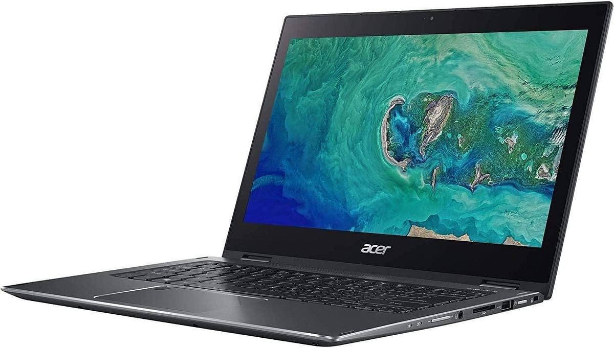 Acer SPIN 5 SP513-52N (2 in 1 Laptop) - 13.3" inch FHD 1920*1080 ips X360 Display- 8TH Gen core i5 8250U Processor-8GB Ram DDR4-512GB NVMe SSD- ENG/ARABIC Backlit KB-Finger print Security-USB Type C-Win 11 Home