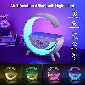 Wireless Charging Table Lamp Bluetooth Speaker BT2301 Intelligent Atmosphere RGB Light Bluetooth Speaker