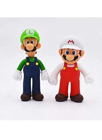 3 Pcs Trio Super Ario Inspired Action Figure Model Collectable Toy For Kids Birthday Movie Cartoon Cake Topper Theme Party Supplies White MLY