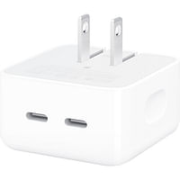 Apple MNWM3AM/A USB-C Dual 35W Port Compact Power Adapter For MacBook Air - White