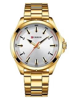 CURREN Men's 8320 Stainless Steel Analog Watch GOLD