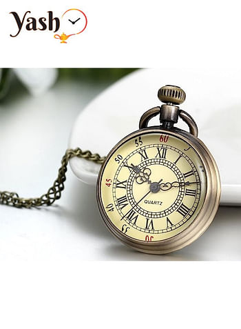 Yash Romanian Style Quartz Pocket Watches Collection Rom BRZ Open LC