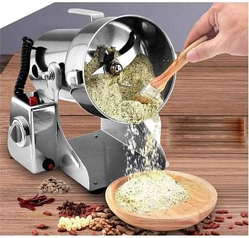 Silver Crest Grain Mills Commercial Electric Grain Grinder Mill Spice Grinder Grain Powder Grinder Grinding Machine Chinese Medicine Spice Herb Grinder-Copper Motor