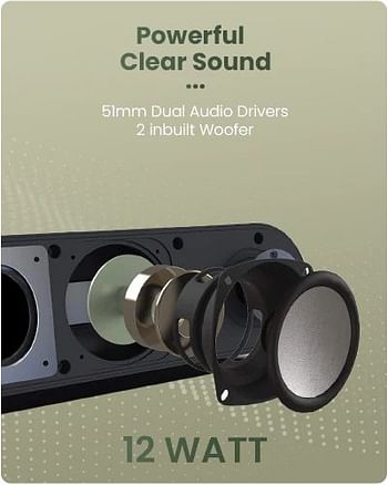 TORETO Sound Blast Bluetooth Speaker With Mic, Deep Bass, TOR-348