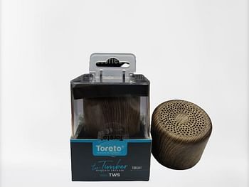 TORETO Wireless Speaker, Portable Bluetooth Speaker With Hd Sound Quality 5w Stereo Sound, Upto 4 Hours Playtime, Tws True Wireless Function, Inbuilt Mic And 600 Mah Battery (wooden,tor-347 )