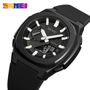 SKMEI  Men Electronic Watch Duplex Watch 50 meter Waterproof Multifunctional Wristwatch Fashion Business Style For Men 2091.