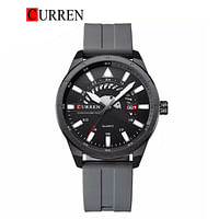 Curren 8421 Men's Silicone Sports Watch Hollow Quartz Creative Watch Calendar Casual Watch,