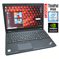 كمبيوتر محمول Lenovo ThinkPad P50 Workstation بشاشة 15.6 بوصة ، معالج Intel Core i7 ، الجيل السادس ، ذاكرة وصول عشوائي 16 جيجابايت ، 512 جيجابايت SSD ، 4 جيجابايت Nvidia Quadro Graphics ، Windows 10 Pro