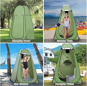 Pop Up Privacy Tent, Instant Portable Outdoor Shower Tent, Camping Toilet, Rain Cover with Window, for Camping and Beach, Easy to Assemble, Foldable with Carry Bag, Lightweight and Sturdy Multicolour