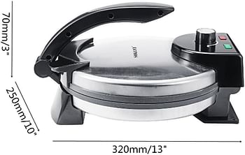 Sokany KJ-507 Roti/Chapati Maker, Tortilla Press, 32 cm, Non-Stick Coating, Automatic Temperature Control