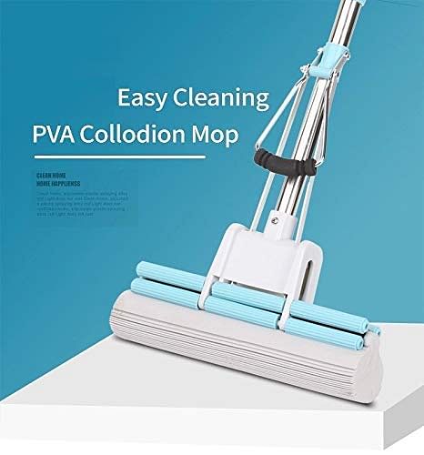 Super Absorbent PVA Mop House Cleaner Professional Double Roller Sponge Mop for Office Home Kitchen Floor Cleaning 28cm random color