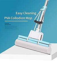 Super Absorbent PVA Mop House Cleaner Professional Double Roller Sponge Mop for Office Home Kitchen Floor Cleaning 28cm random color