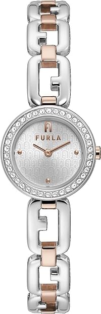 ساعة فورلا كوارتز رسمية للنساء بحزام ستانلس ستيل، متعددة الألوان، 11.5 (الموديل: WW00015006L5)، فضي/ذهبي وردي