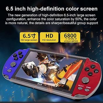 Retro Handheld Game Console with 6800 Classic Games 6.5" MP5 Video Game Player with PS1/GBA/GBC/NES/MD/CMD/FC/CFS/GB/Arcade Games Birthday Gifts for Kid Adult