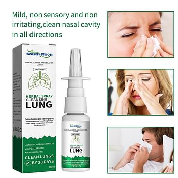 Lung Detox Herbal Cleansing Spray | Snore Relief Spray | Lung Detoxification Spray for Smokers - 20 ml