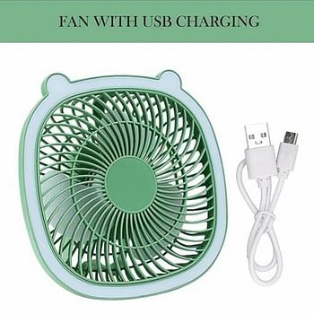 Portable Desktop Fan with Hanging, USB Rechargeable Fan for Home, Office