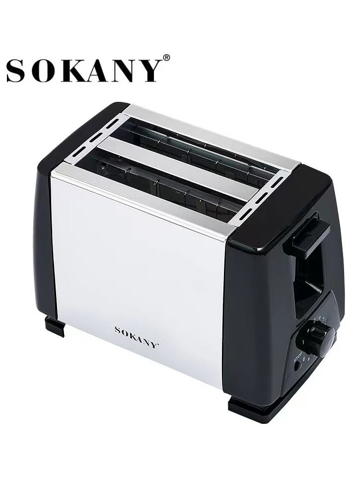 Sokany 2-Slice Bread Toaster Electric Compartment - Silver