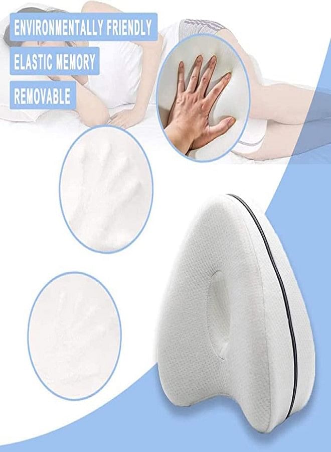 Knee Pillow, Heart-Shaped Memory Cotton Leg Pillow for Sleeping Orthopedic Sciatica Back Hip Joint Pain Relief Thigh Leg Pad Cushion