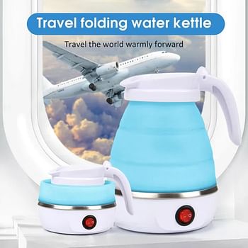 Travel Foldable Silicone Electric Kettle (600ml, Power Multicolour