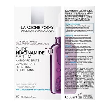 La Roche Posay Pure Niacinamide 10 Anti-Aging Serum for Dark Spots and Pigmentation - 30mL