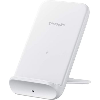 Samsung Original Wireless Charging Stand 15 W Samsung Galaxy Fast Wireless Charger with Cooling Fan and Mains Power Adaptor - white