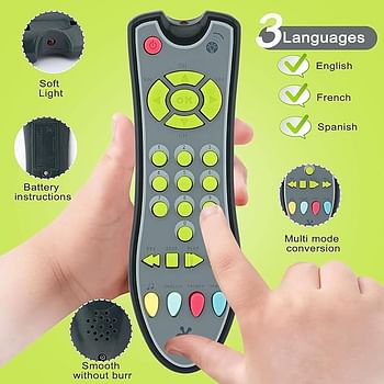 UKR Baby TV Remote Control Learning Toy Gray