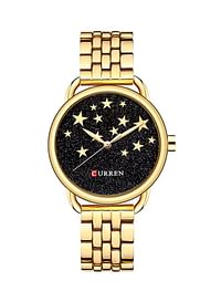 Women's Water Resistant Alloy Analog Watch 9013 - 36 mm - Gold