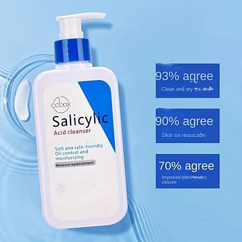 Salicylic Acid SA Cleanser with Hyaluronic Acid and Ceramides - Hydrating and Moisturizing Body and Face Wash - 19 Oz