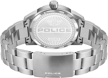 Police PEWJG2202901 Analogue Quartz Black Dial with Silver Bracelet Watch For Men