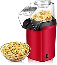 Mini Popcorn Maker, Fast Popcorn Making Machine, Hot Air Popcorn Popper With Wide Mouth Design, Oil