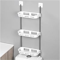 Over The Toilet Storage 3-Tier Bathroom Organizer, No Drilling Space Saver Wall Mount Multifunctional Toilet Rack