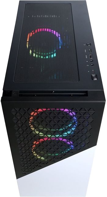 كمبيوتر سطح المكتب CyberPowerPC GMS AMD رايزن 7 - رام 16 جيجابايت - 2 تيرابايت اس اس دي (GMA5400BSTV10) أبيض - ويندوز 11