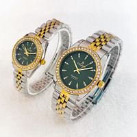 Galaxy 2373 Waterproof Quartz Analog Couple Watch Set