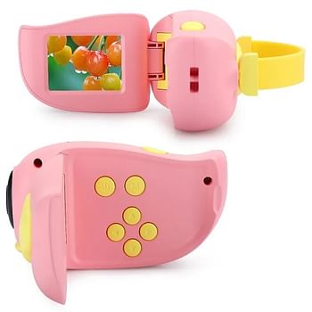 كاميرا فيديو يدوية للأطفال X25 تلتقط الفيديو والصورة باللون الوردي