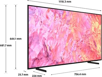 سامسونج تلفزيون ذكي Q60C QLED 4K HDR مقاس 50 بوصة (2023) - تلفزيون LED مزدوج، اليكسا مدمجة، شاشة عرض العاب فائقة الاتساع، حجم لون 100% مع كوانتوم دوت، معالج كريستال 4K، بروفايل اير سليم