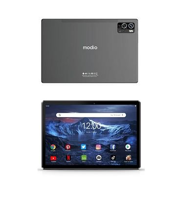 Modio M27 Android Tablet PC 10.1 Inch Dual Sim and Dual Camera with Wireless Keyboard and Mouse 8GB RAM 256GB ROM Grey