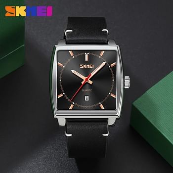 SKMEI 9316 Simple Japan Quartz Movement Watch Mens Genuine Leather Strap 3Bar Waterproof