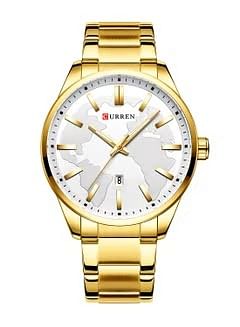 CURREN Men's Waterproof Stainless Steel BAnd Quartz Watch 8366 - 46 mm - Gold