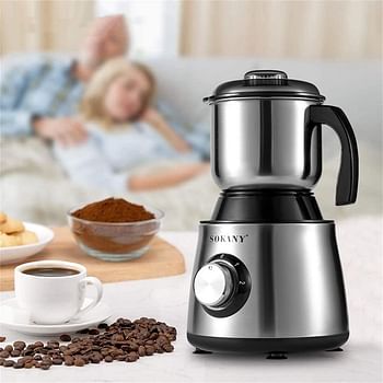 Sokany SK-156 Electric Coffee Grinder Beans Spices Nuts Seeds Grinding Machine 2 Gears