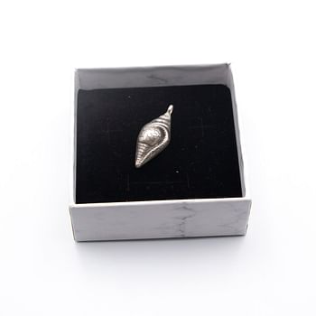 Antique 925 Sterling Silver Shell Pendant 3D