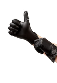 Powder Free Vinyl Disposable Black Gloves 100 Pcs, Small