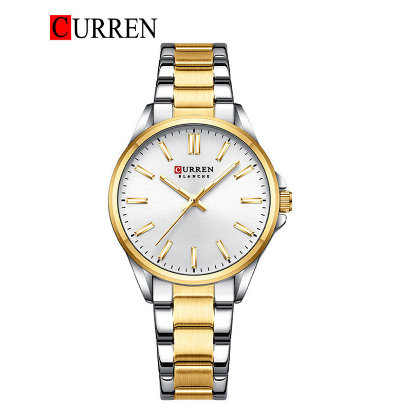 CURREN 9090 Original Brand Stainless Steel Wrist Watch For Woman