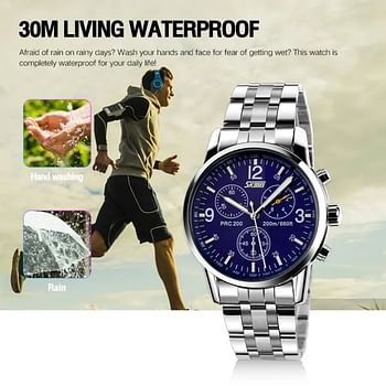 SKMEI  Business Fashion Stainless Steel Waterproof Watches for Men 9070