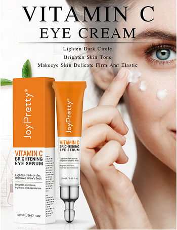 Vitamin C Brightening Eye Cream Serum, Remove Dark Circles, Eye Bags, Wrinkles And Fine Lines - 20 ml