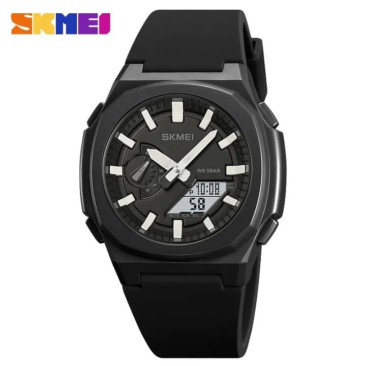 SKMEI Men Electronic Watch Duplex Watch 50 meter Waterproof Multifunctional Wristwatch Fashion Business Style For Men 2091.