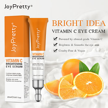 Vitamin C Brightening Eye Cream Serum, Remove Dark Circles, Eye Bags, Wrinkles And Fine Lines - 20 ml