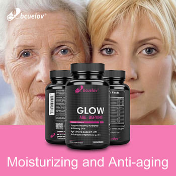 Glow Age Reversal - Advanced Collagen Multivitamin Supplement for Anti Aging, Whitening, Eliminate Wrinkles, Fine lines and Healthy Glowing Skin - 60 Capsules